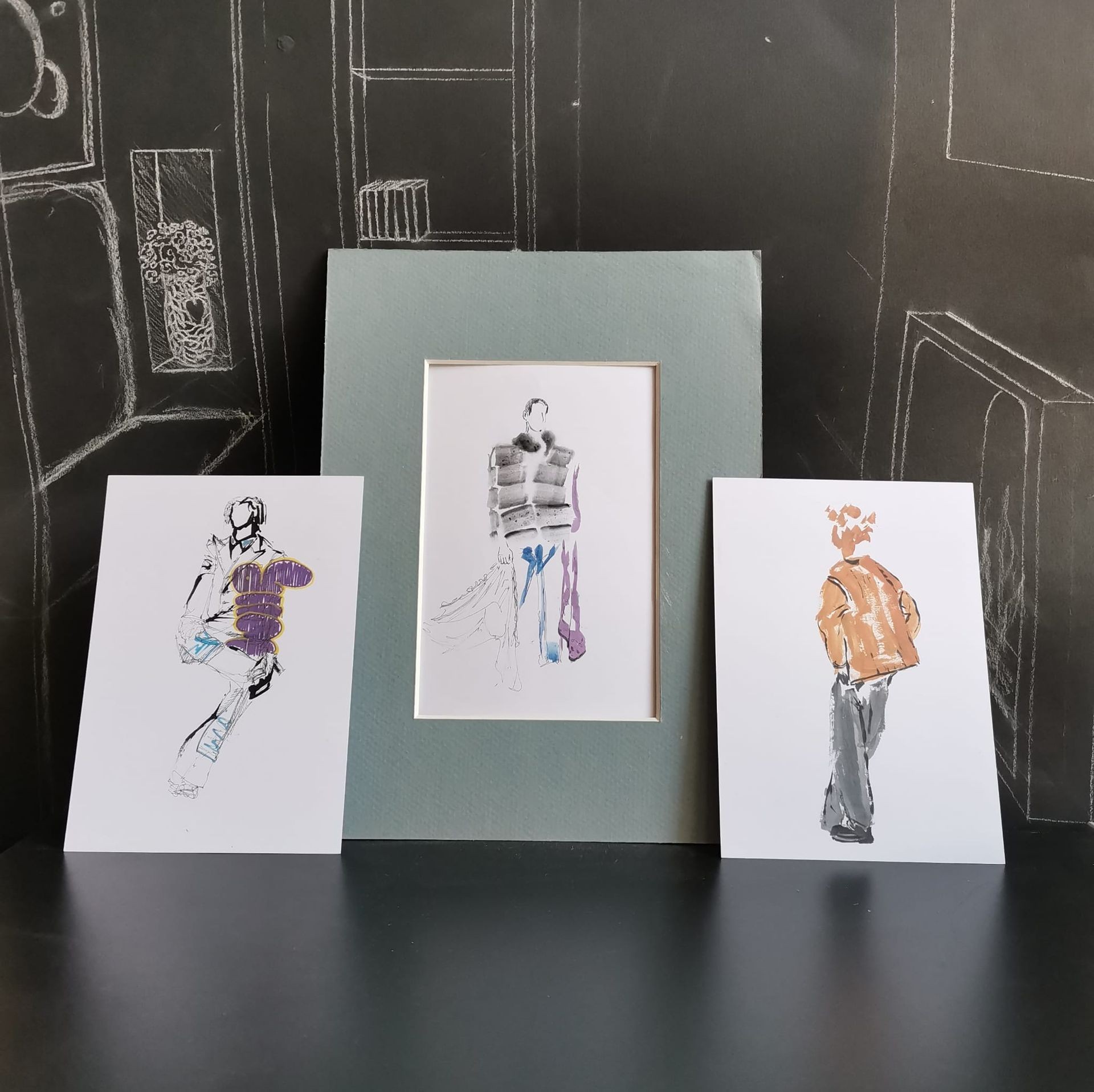 photo de trois cartes postales